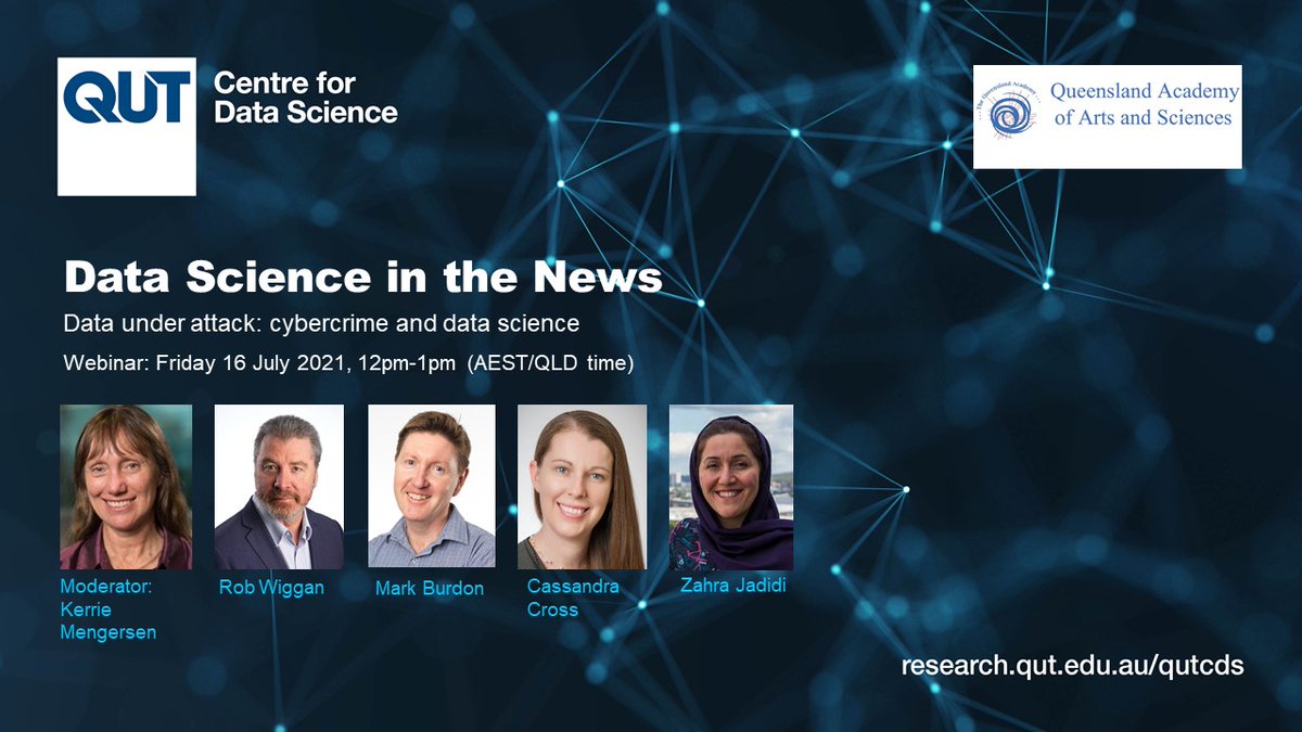 QUTDataScience's tweet photo. Data under attack! Cybercrime & Data Science #DataScienceInTheNews is this Friday! Have you registered yet? https://t.co/BhtqtVIA7d
#cybercrime #cybersecurity #datascience #QUTCDS https://t.co/eGhE0zCOCr