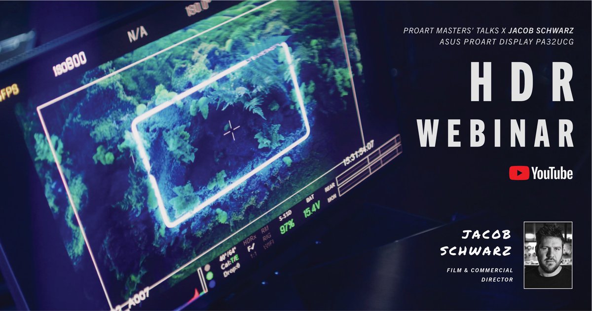 Tomorrow, 9 am PST I’ll be talking about HDR video  during a webinar with the ASUS team, and how the ProArt tools are elevating the editing process. Tune in via YouTube: youtube.com/watch?v=fPtz7u…