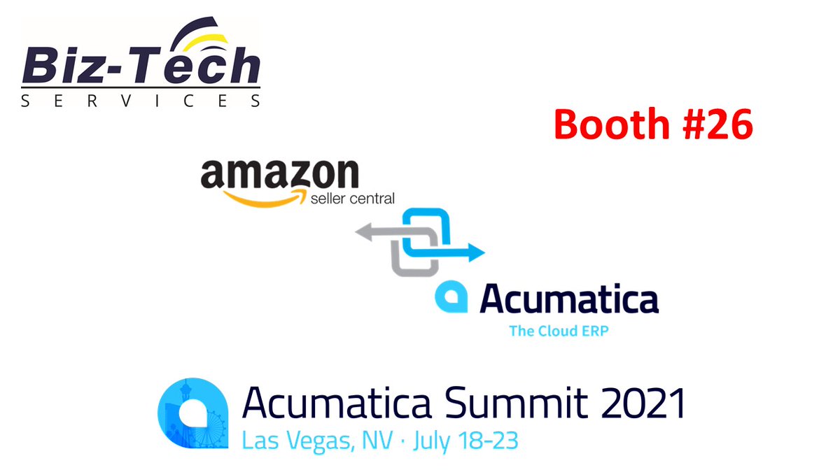 BizTechServices's tweet image. If you are going to be attending Acumatica Summit 2021 make sure to stop by Biz-Tech Services booth #26 to see our Amazon Seller Central connector live in action!!

#Acumatica #Amazon #acumaticasummit