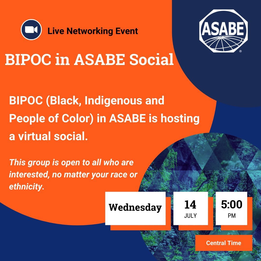 ASABE_BIPOC's tweet photo. #ASABE2021
@ASABEorg https://t.co/W19St54D58