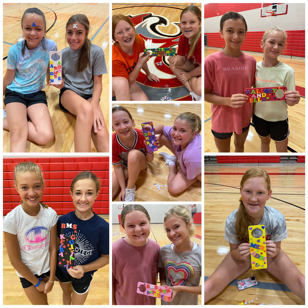 We decorated door hangers today which means one thing. Tomorrow we’re off to cheer camp at UT Martin!