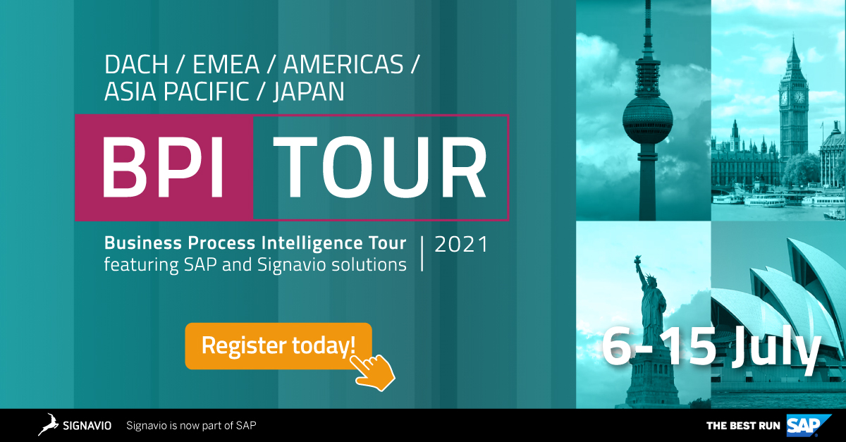IIBA's tweet photo. Are you based in the Asia Pacific region? Get access to #Signavio's #BusinessProcessIntelligence Tour 2021, featuring @SAP and @signavio solutions; and have your questions answered in real time by experts.
Book your FREE seat: https://t.co/T5SQXMBlb4
#BPITour https://t.co/qyWjkTcOry