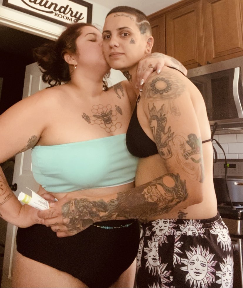 theglitterbruja's tweet image. Body confidence, dispensary joints, and my hot wife. 🖤 #workedhardforthis