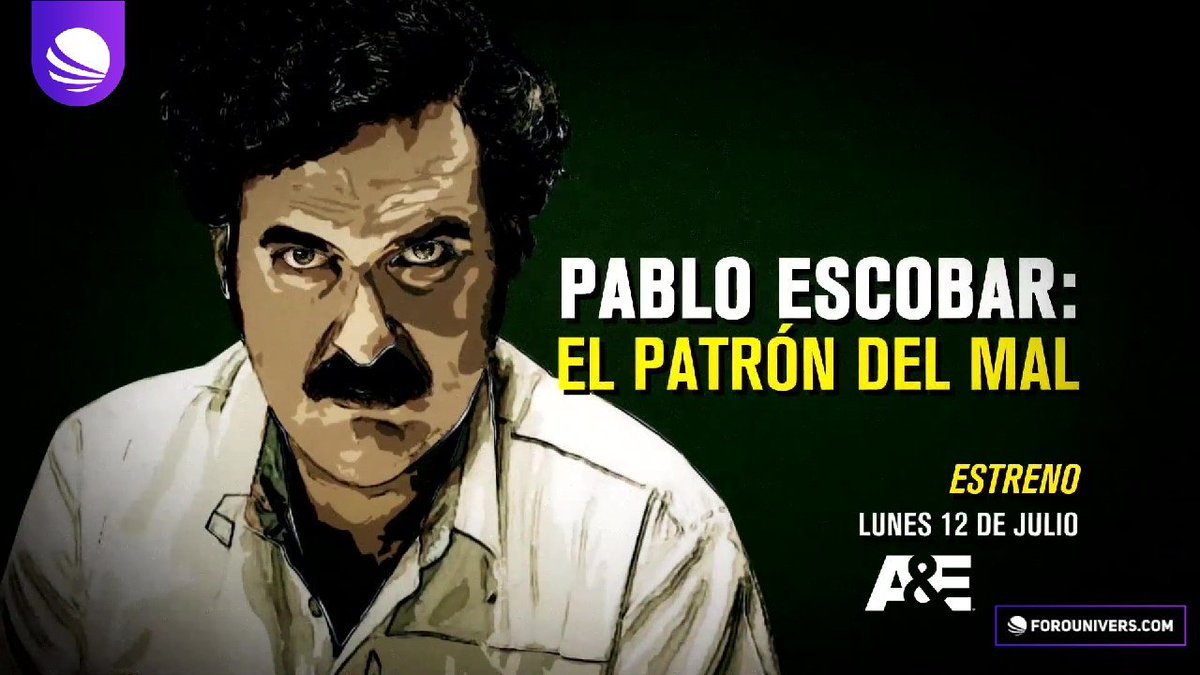 A&amp;E estrena "Pablo Escobar, El Patrón del Mal" serie que narra la intimidad del personaje que marcó la historia de los colombianos en los años 80, retratando una época de terror: un mundo de narcotráfico y poder. 9pm VEN 🇻🇪 | 10pm ARG 🇦🇷/COL 🇨🇴/ MEX 🇲🇽