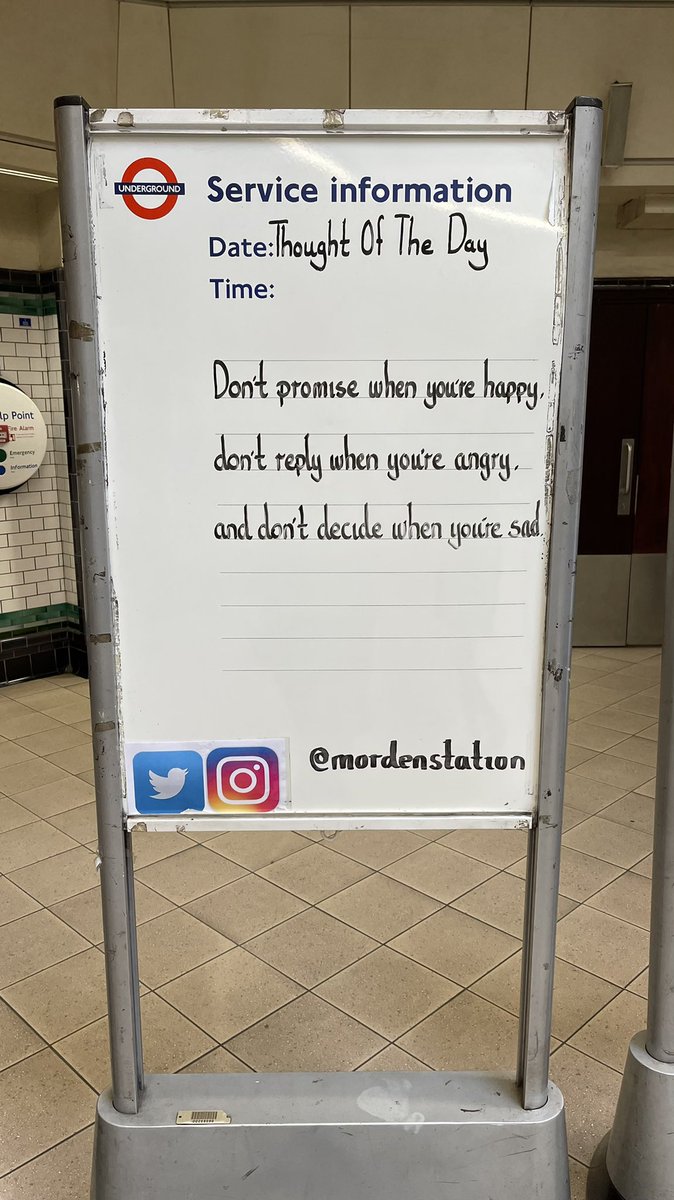 MordenStation's tweet photo. Tuesday 13th July 2021 Thought Of The Day From Morden Station https://t.co/fZXu78YYJA