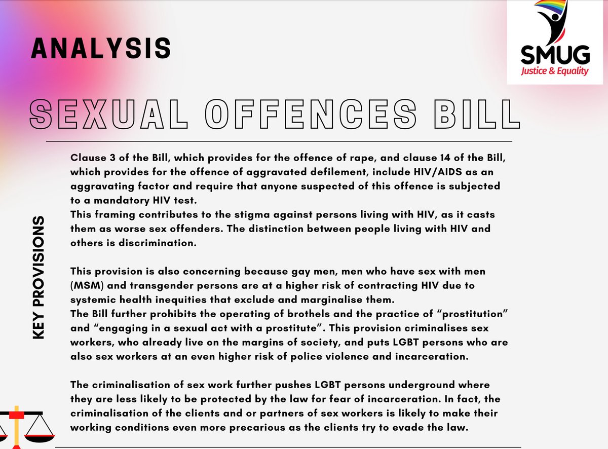 SMUG2004's tweet photo. Even as the second wave of COIVD bites down, LGBTI+ Ugandans still have the looming threat of the Sexual Offences Bill. Here is our analysis of the bill from a queer perspective.  #RepealSOBUG #DeleteClause11 https://t.co/Nj5HdcoWiz