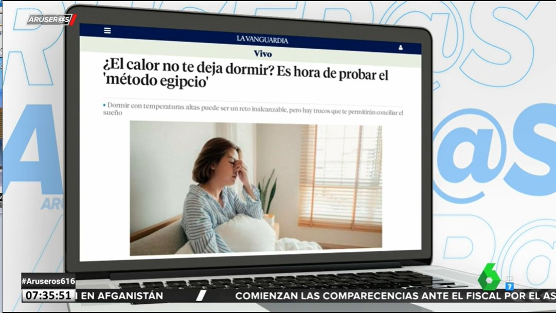 AruserosLaSexta's tweet photo. 🔴¿Conoces el método egipcio? Moja las sábanas, escúrrelas y ponlas en la cama. ¡ Y a dormir fresquitos toda la noche! #Aruseros615 https://t.co/1ou7K8sKk9 https://t.co/AW32yww9Db