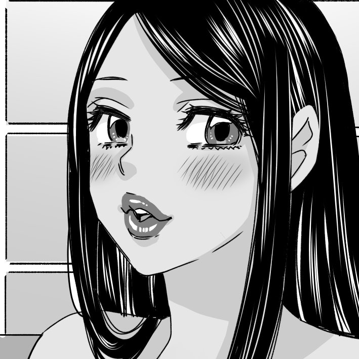 趣味絵を一旦我慢してえつーちおねえさんのイラスト仕事。アナログで描くのに近い筆描きテイストで進行。 