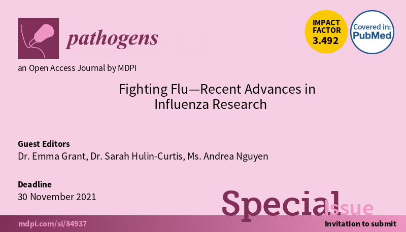 Emma Grant (@emma_j_grant) on Twitter photo Together Sarah Curtis, <a href="/AndreaTNguyen/">Andrea Nguyen</a> and I are running a special issue on "Fighting Flu, recent advances in influenza virus research" in the journal Pathogens. We would love you to consider us for all of your flu related submissions before 30th of Nov 2021! <a href="/Pathogens_MDPI/">Pathogens MDPI</a> Together Sarah Curtis, <a href="/AndreaTNguyen/">Andrea Nguyen</a> and I are running a special issue on "Fighting Flu, recent advances in influenza virus research" in the journal Pathogens. We would love you to consider us for all of your flu related submissions before 30th of Nov 2021! <a href="/Pathogens_MDPI/">Pathogens MDPI</a>