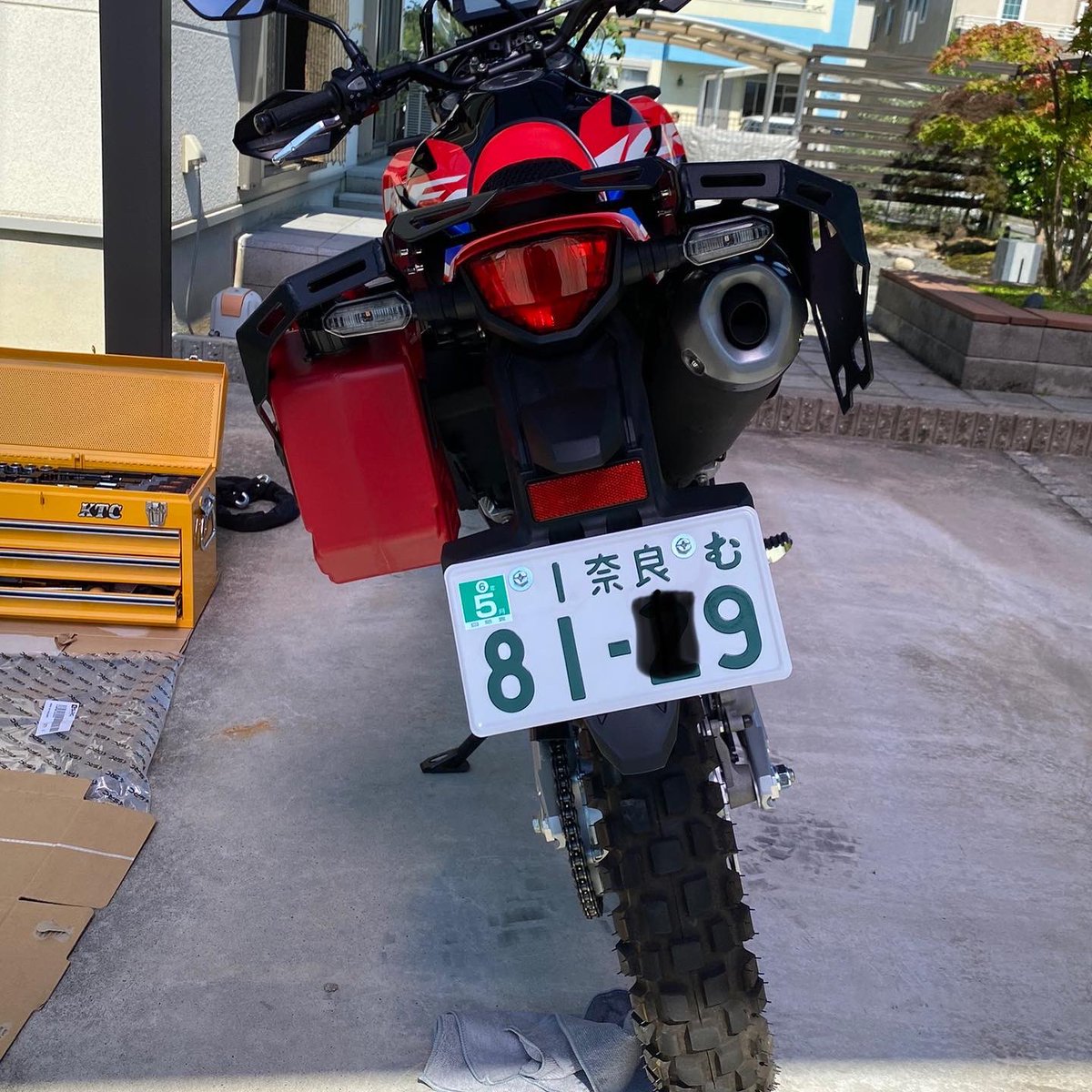 CRF250RALLY SRCリアキャリア セット ボルト・調整スペーサー付