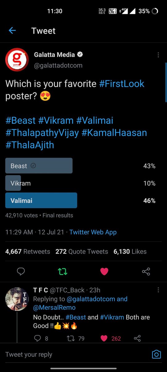 Thalapathy_Ntr's tweet photo. Intha bots Fundais Vera 😂😂😂 avlo athupa iruntha 100k Likes adingada 🤭🤭 https://t.co/rPJIV9Khfx