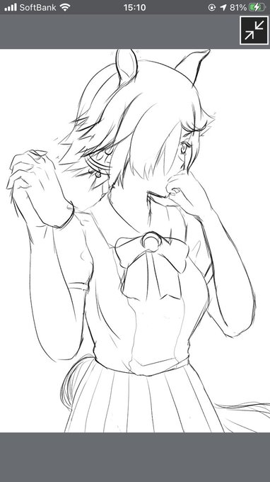 可愛いウオッカ描いてる!まだ途中!
 #ウマ娘
 #絵描きさんと繋がりたい 