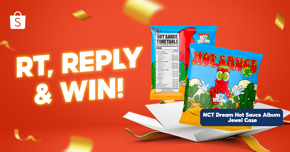 ShopeeID's tweet photo. 🌶️GIVEAWAY ALBUM NCT DREAM HOT SAUCE🌶️

NCTZEN! Mimin mau GIVEAWAY ALBUM HOT SAUCE nih! Langsung ikutin caranya: 

1. FOLLOW @SHOPEEID 
2. RT &amp; LIKE tweet ini 
3. REPLY 'PEDAS MANTAP #ShopeeBagiAlbumHotSauce'

Pemenang dipilih secara acak dan diumumkan tanggal 20 Juli https://t.co/h2DP2ejz8u