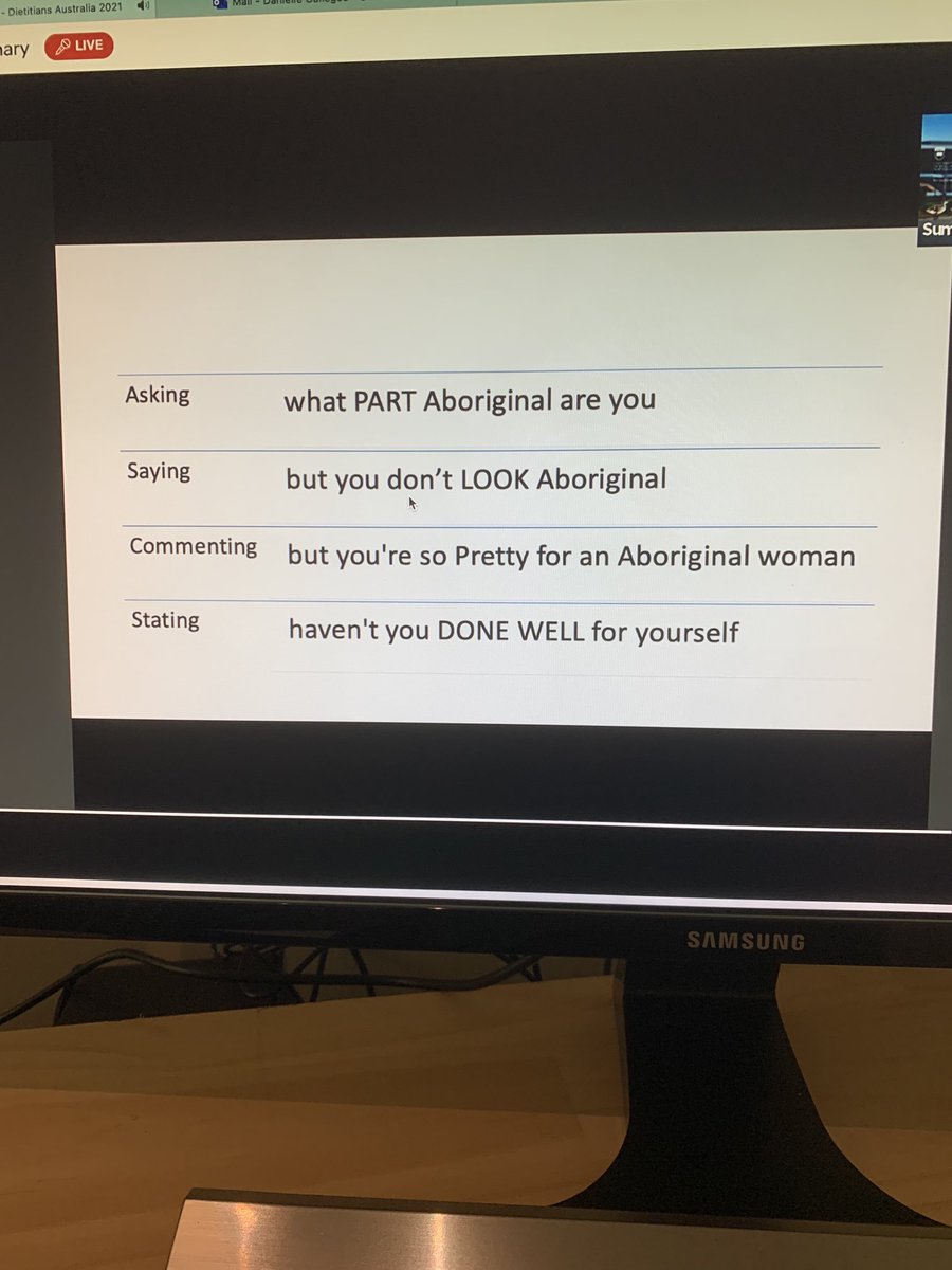 #DA2021 the micro aggressions - death by one thousand cuts - commentary to avoid. Thankyou for uncovering our racism - be brave and call it out