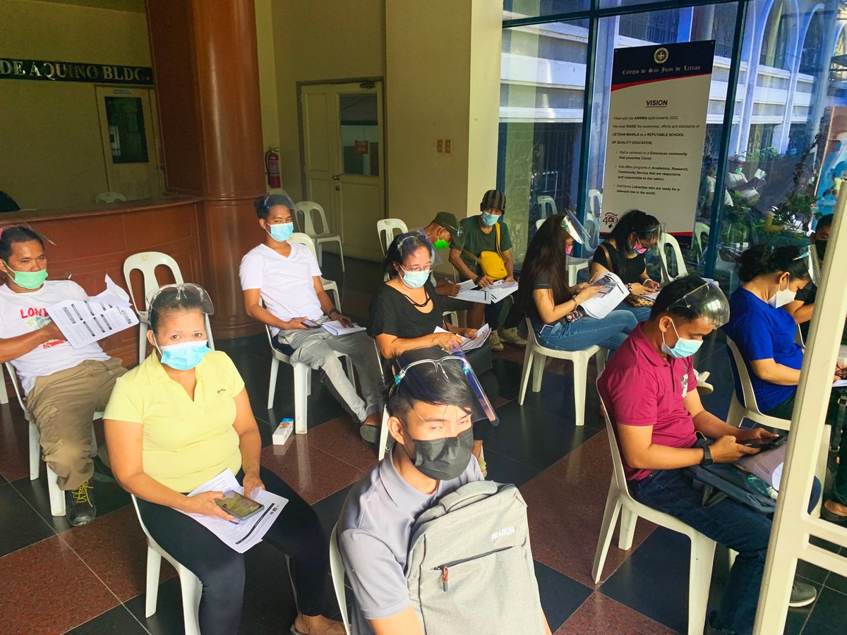 LetranOfficial's tweet photo. LOOK: The Colegio - in partnership with the Philippine Red Cross - continues its LabanLetran vaccination program.
Arriba!
#LabanLetran https://t.co/ESEKfFcWqj