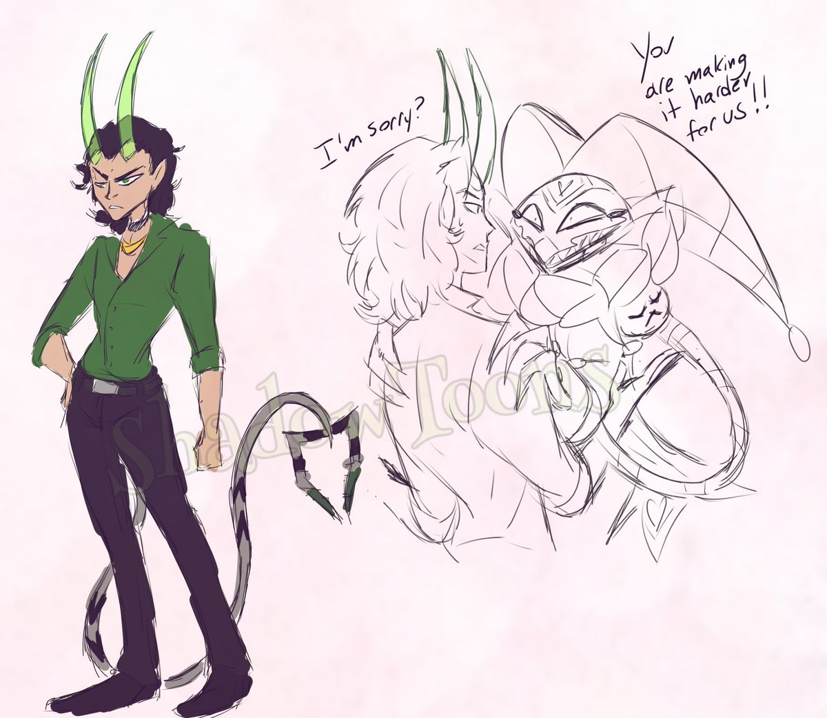 Mask_imp_killer's tweet photo. #imploki #humanimp #loki #fizzarolli #robofizz #helluvaboss #marvel #au 

It’s done >:l 
@le_qara Happy? Lol https://t.co/AK58Ry2NH8