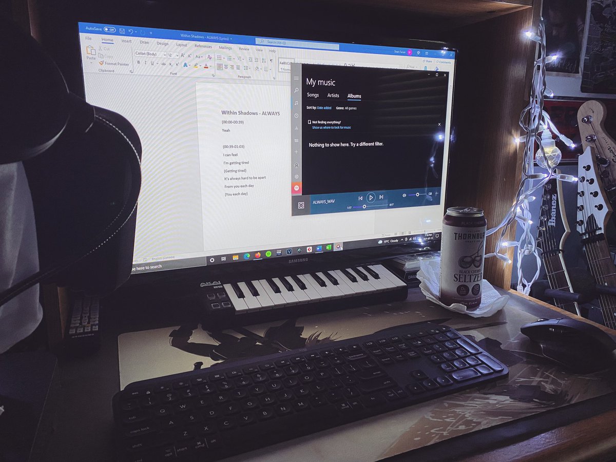 It feels good to be sitting here working on new music again!