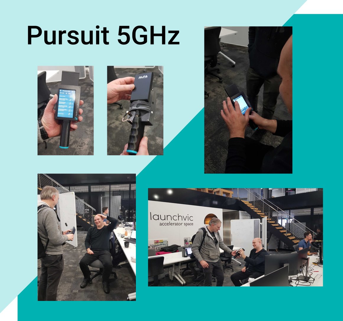 WiFiHackHunter1's tweet photo. Having fun in the office with our new Pursuit 5GHz portable WiFi tracker!
What do you think of the funky new design? ๐๐
#wifisecurity #cybersecurity #ozcyber #maliciouswifi #unauthorisedwifi #wifi #eviltwinattack #wifipineapplehunter #wifihack #findwifi #trackwifitothesource https://t.co/5k5y60VSmS