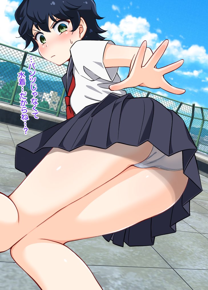 須直さん白スク水 