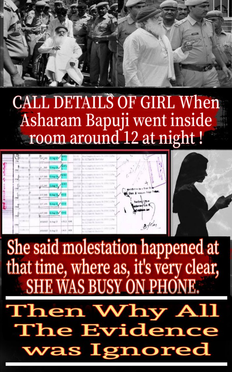 KaminiMehra11's tweet image. #निर्दोषता_के_अनेकों_प्रमाण👇

🔷No mention of rape in FIR
🔷No proof of rape in medical report
🔷13 documents prove that girl was lying about her age
🔷Strong evidence of #POCSOMisuse to frame Sant Shri Asharamji Bapu
🔷NGO which helped d girl found fraudulen