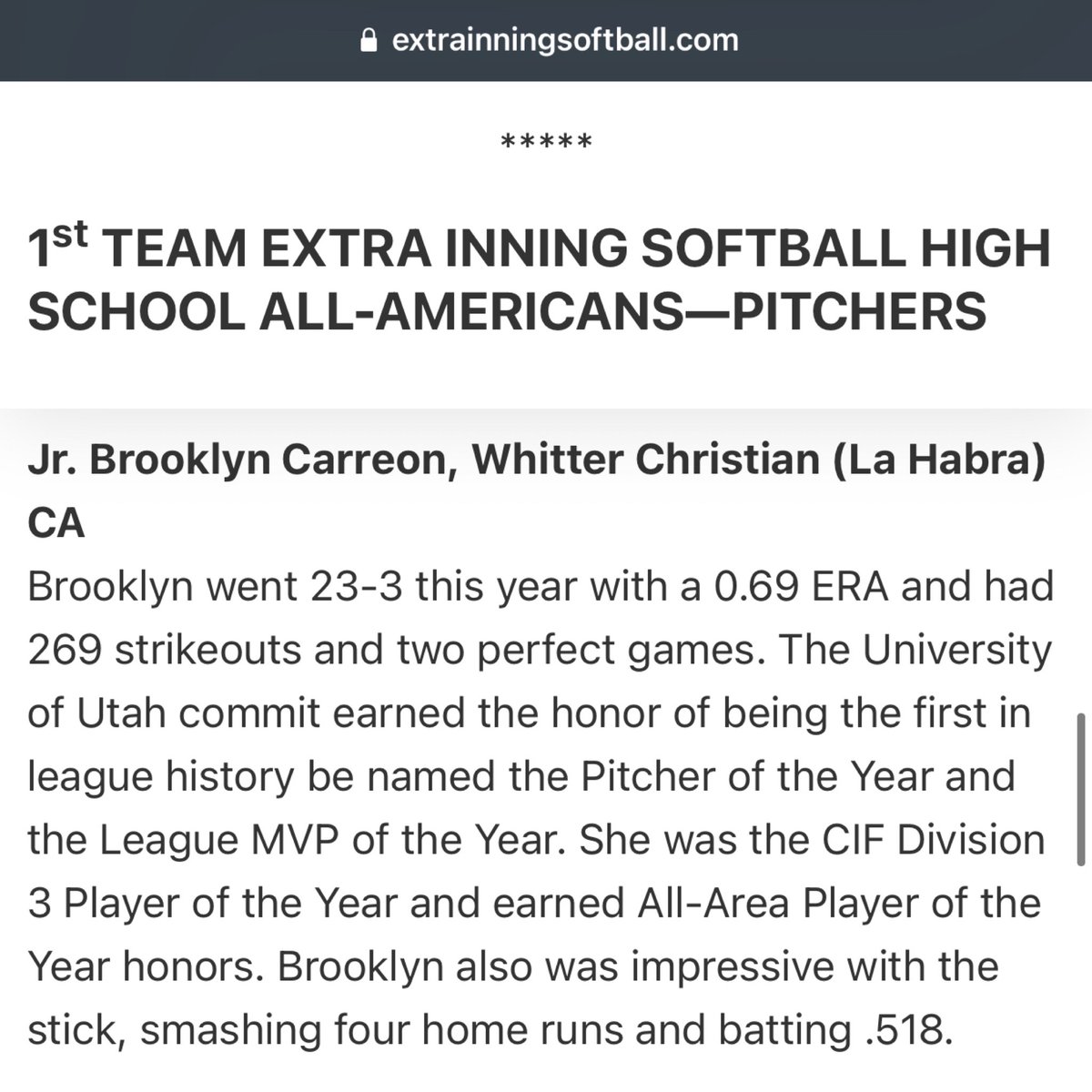 WCHS Softball tweet media