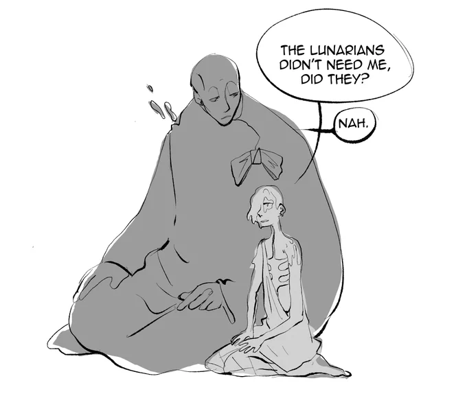 #housekinokuni fanart

hc: the lunarians can turn into nothingness on their own 
