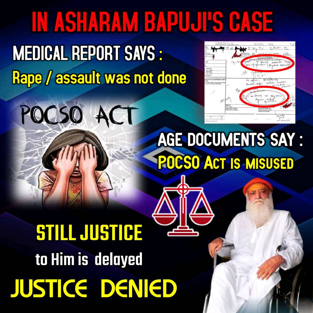 @gdshariom I don't understand how can an  innocent saint like Sant Shri Asharamji Bapu be trapped, jailed and tortured for past 8 yrs without any evidence. How long will this carry on??? #निर्दोषता_के_अनेकों_प्रमाण
