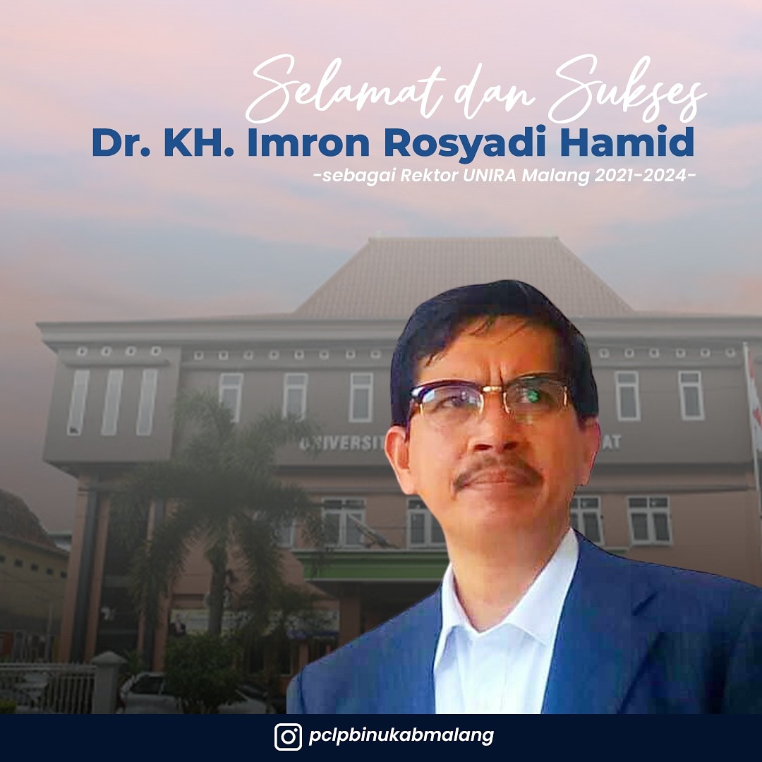 Semangat baru, Spirit baru....

Selamat dan sukses kepada DR. KH. Imron Rosyadi Hamid sebagai rektor UNIRA Malang 2021-2024

#unira #uniramalang #radenrahmat #nahdlatululama