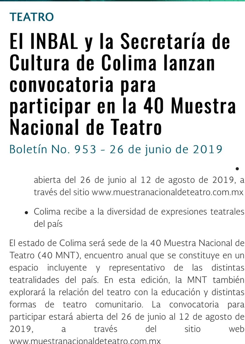 Tovarichmx's tweet photo. @cultura_mx En mayo-junio regularmente salía la Convocatoria para la MNT, hoy cambió el período a julio-agosto, sin embargo los resultados salían en septiembre. Ante esto abro hilo de preguntas
1/8
@MOCCAMEXICO @MurmuranteT @LucinaJimenez @daniel_mirand @teatroinbal @ConsejoCLAE https://t.co/rVHDPGOqhC