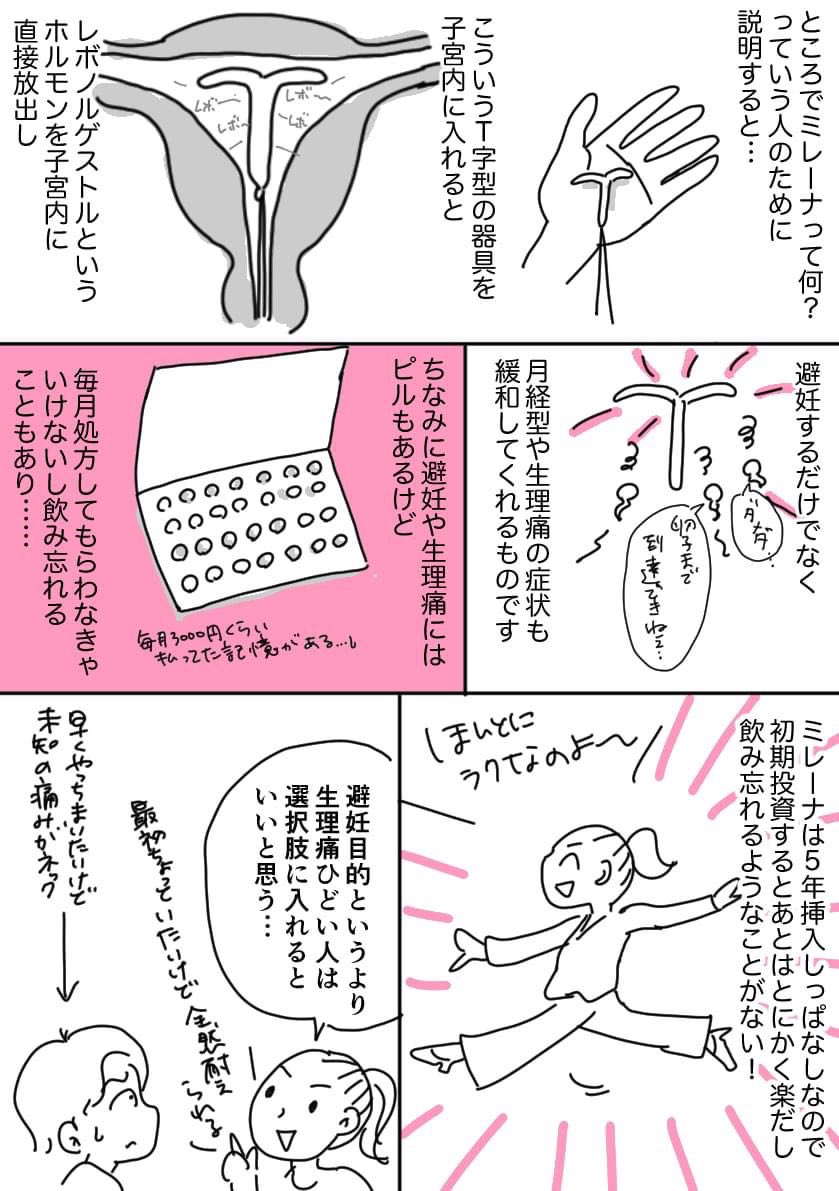 ミレーナ入れて2年になるんですが去年描いた漫画が出てきたので再掲。
1/2 