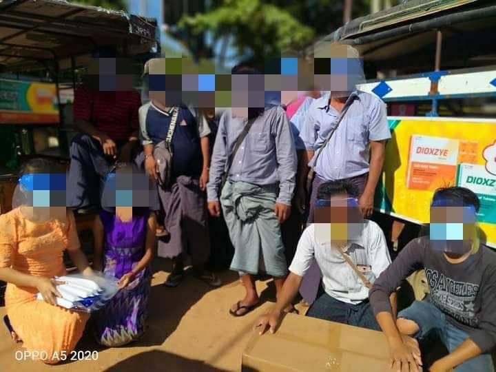 Magway Division based rural land group make a donation to those, who are struggling to earn living during the third wave of COVID-19 amid Military Coup, with 20 million kyats, masks and rice. #July13Coup #WhatsHappeningInMyanmar