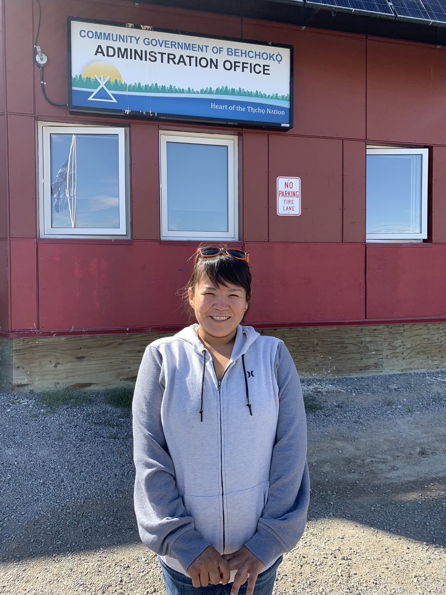 _b_leena's tweet photo. A day well spent in the small community of #Behchoko #NWT. Rabecca Rabesca, the GSO (Government Services Officer) is all set up to offer @ServiceCanada_E offering. #GNWTAgreement #WTRegion @WTTLCoP https://t.co/WQNnnZctbq