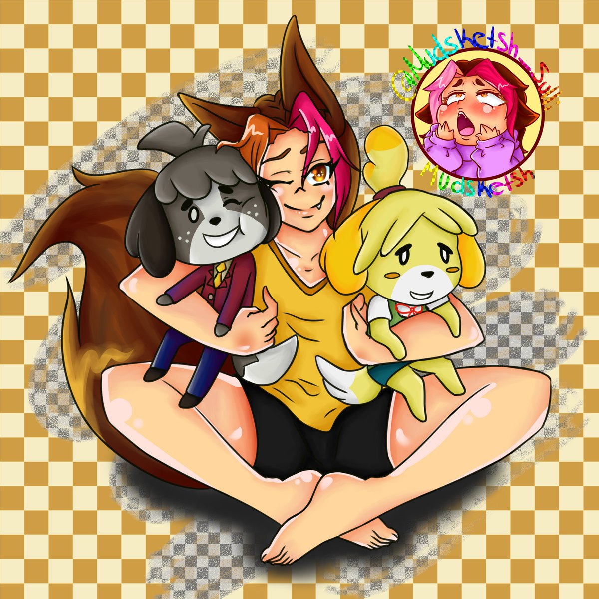 Mudsketsh_Sulli's tweet photo. Canela, Candres y yo, amo a estos dos hermanitos del juego animal crossing 💛
.
.
.
.
.
#fanart #digiralartist #digitalart #digitaldrawing #art #animalcrossing #canela #candres #newleaf #fypシ #opencomission #comissionsopen https://t.co/DvkoFwlwLw