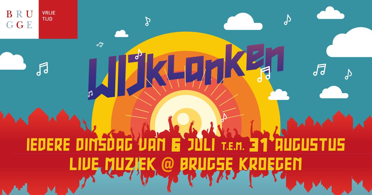 WIJKlanken komt vanavond naar Sint-Kruis en Assebroek:
🎵In 't Vrije (Zuidervaartje 3, 8310 Sint-Kruis) met Peter &amp; The Gems en BEUK
🎵Daverlo Sport-, Lees- en Eetcafé (Dries 2, 8310 Assebroek) met Fickle Freddy
💡 brugge.be/wijklanken