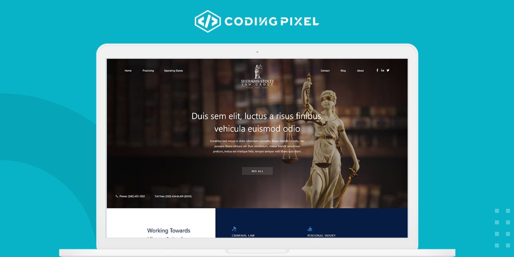CodingPixelUS's tweet photo. A glimpse of our work for, Sherman Stoltz Law Group!
Sherman Stoltz Law Group offers a wide variety of legal services from criminal law to immigration law. 

#codingpixel #developer #coding #programming #programmer #javascript #code #coder #webdeveloper #python #java #html https://t.co/DXqF3aDVNK