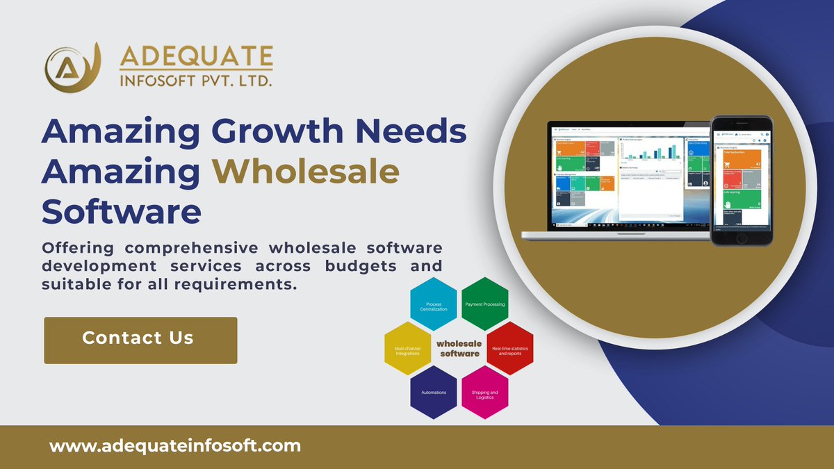 ADQInfosoft's tweet image. Amazing Growth Needs Amazing Wholesale Software
Offering comprehensive wholesale software development services across budgets and suitable for all requirements.
#wholesaleSoftwareDevelopment #HiresoftwareDevelopment #HireWholesaleSoftwareDevelopmentSolutions