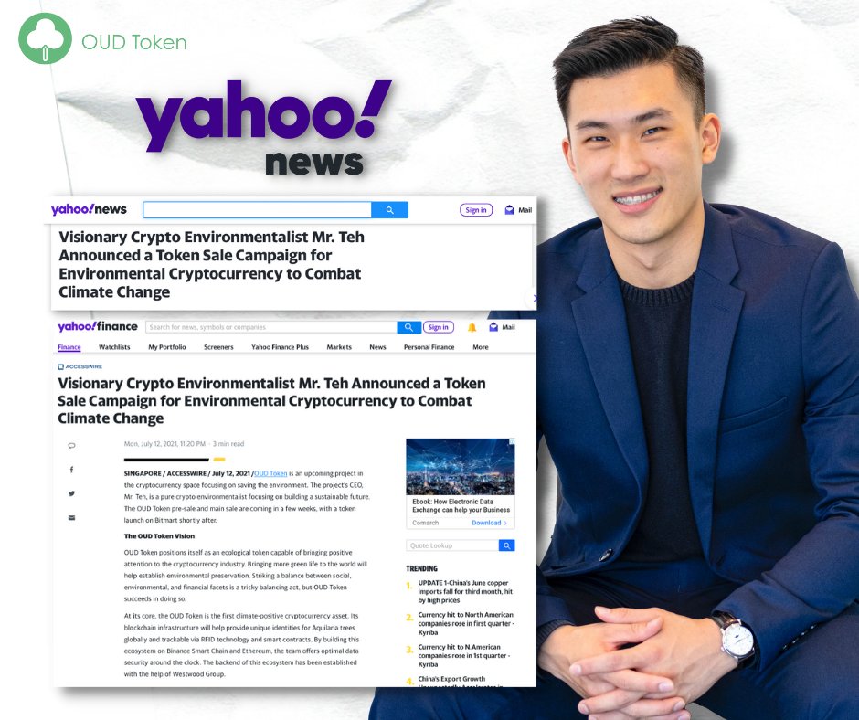 We would like to express our gratitude for all the media coverage from YahooNews and Yahoo Finance. 

We hope everyone is as excited as we are for the launch of OUD Token. 

finance.yahoo.com/news/visionary…

yahoo.com/news/visionary…