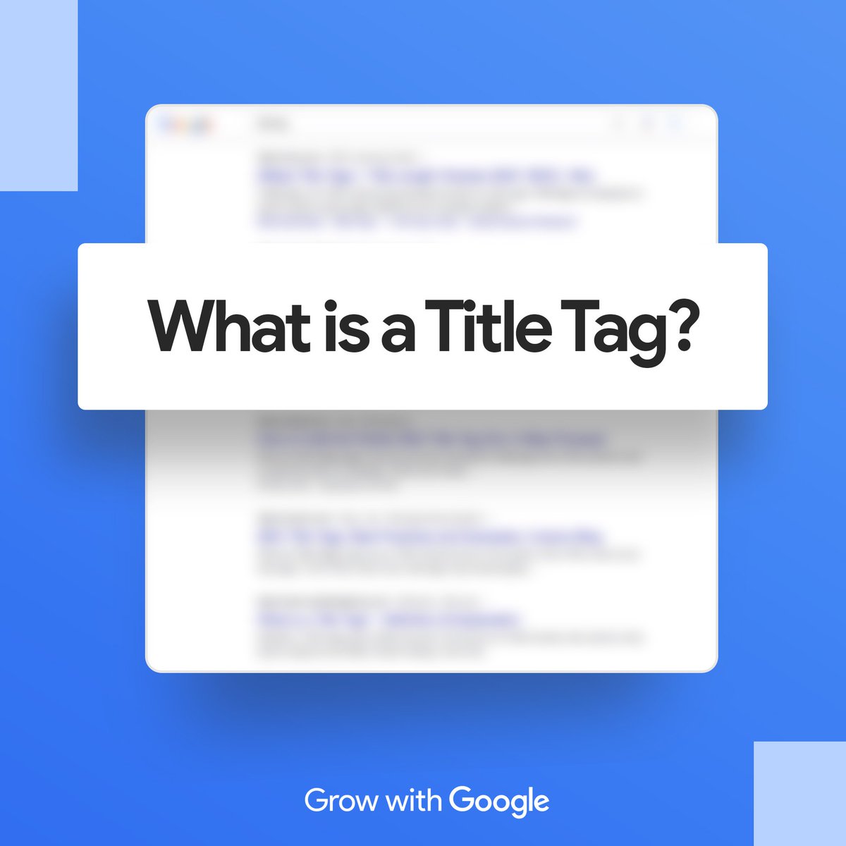 The title tag is a major part of any on-page SEO strategy. When optimizing a website, make sure that each page has a title tag that is SEO-friendly.

Visit here: bit.ly/SeoFundamentals to learn more.

#GoogleDigitalSkills #GrowWithGoogle #SEO #TitleTags #SEOStrategy