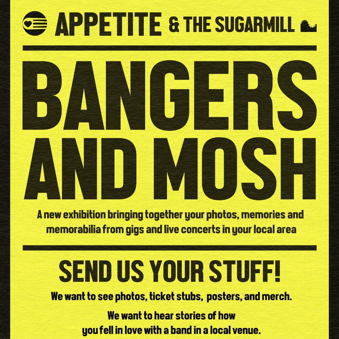 appetitestoke's tweet image. Calling #StokeonTrent music lovers!🎸

Do you have memories of local gigs in the 60s, 70s, or 80s? 🤟

Email stokemusicmemories@gmail.com before TOMORROW⌛️ to share your nostalgia🧑‍🎤

#BangersnMosh #LiveMusic #StokeonTrent 
@SugarmillStoke
