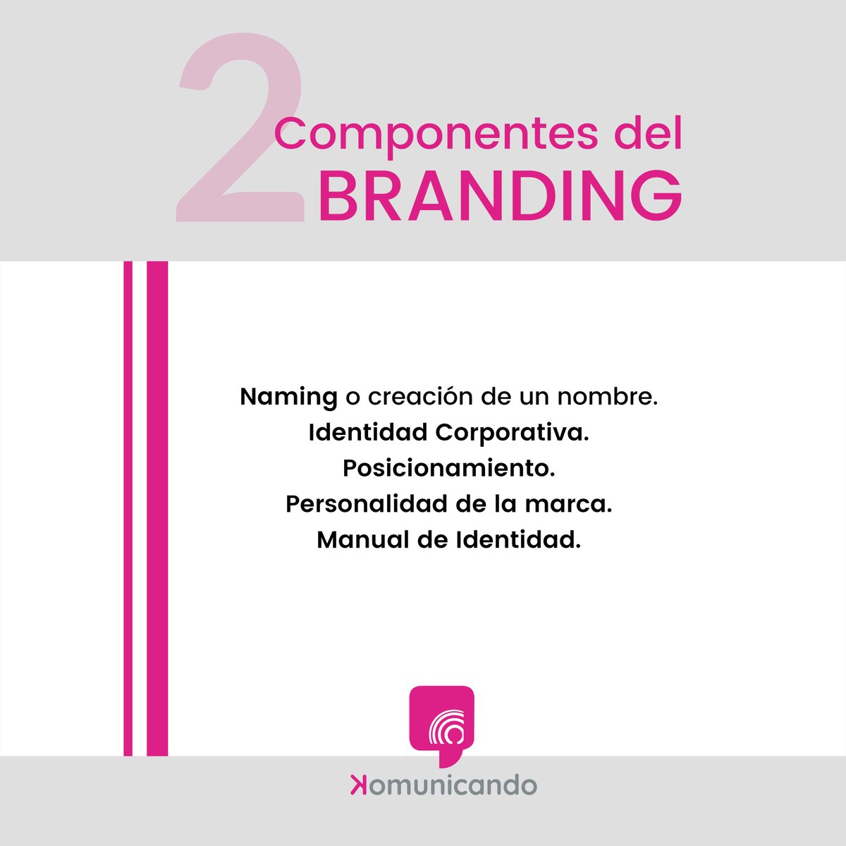 𝗕𝗥𝗔𝗡𝗗𝗜𝗡𝗚 - Aprende con nosotros
¿𝗤𝘂é 𝗲𝘀?
¿𝗤𝘂é 𝗹𝗼 𝗰𝗼𝗺𝗽𝗼𝗻𝗲?
Sigue a <a href="/komunicando/">GUSTAVO CASASBUENAS</a> y aprende sobre #diseñografico #MarketingDigital #PosicionamientoWeb más información: komunicando.es