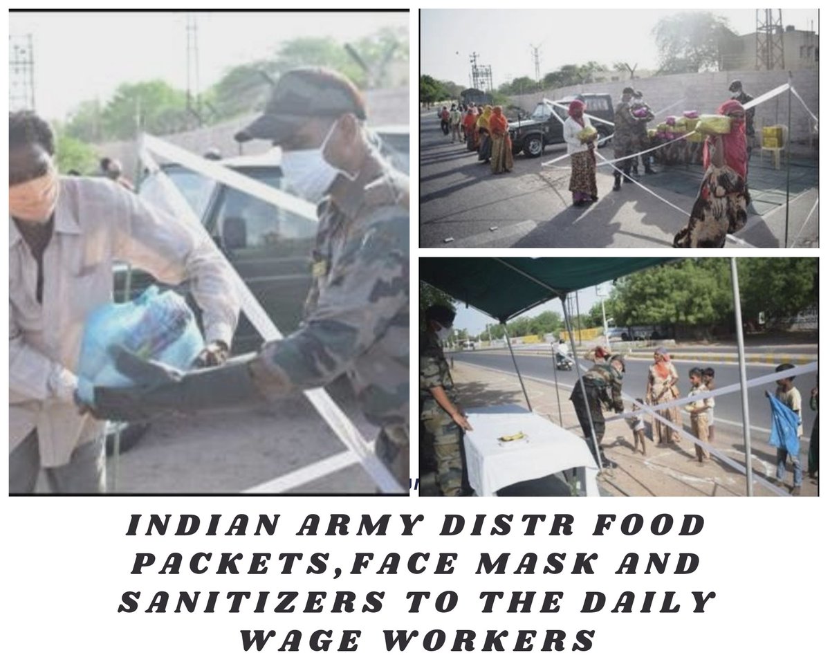 In the spirit of helping the needy, #ShahbaazDivision reached out to 250 daily wage workers & migrants, 100 house hold workers, COVID warriors & distributed food packets, face masks & sanitizers.#IndianArmy #IndiaFightsCorona #COVID19 #coronavirus #Corona #Vaccinatie @MoHFW_INDIA