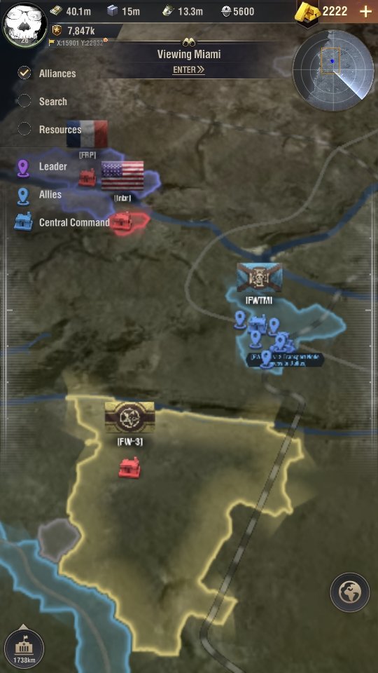 DVingman's tweet photo. We also took over control of 2 major Command Centers. We also have a small Territory in Miami now and our very own Transport Node. #FWTM #TMB #Warparh https://t.co/PUmQMHe8IG