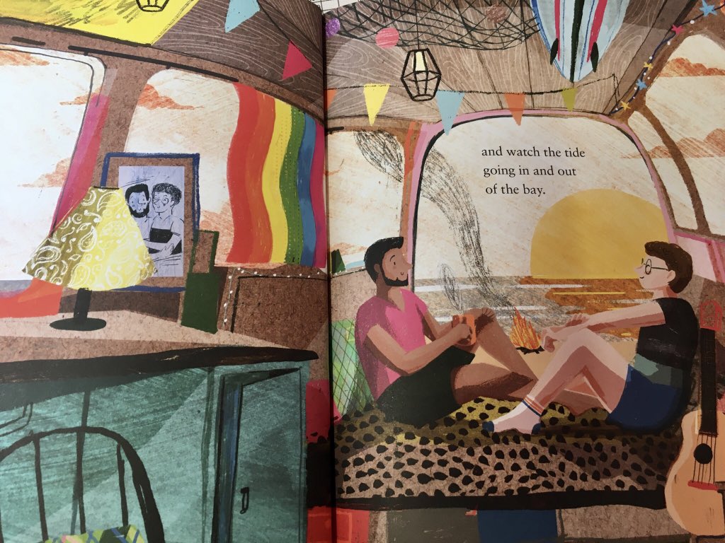 A fabulous morning reviewing some new titles. Esp loved hanging out in Grandad’s Camper with its celebration of both romantic &amp; familial loves, its blazes of colour and its restoration of our rainbow to its rightful place😏🥳 🌈🌈🌈
Thank you @harryewoodgate &amp; <a href="/AndersenPress/">Andersen Press</a>
