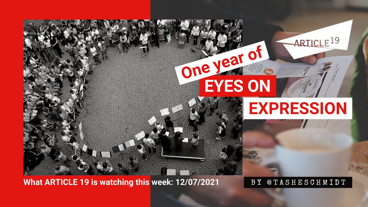 article19org's tweet photo. In 👁🗨#EyesOnExpression now:
A cameraman loses his life, footballers face abuse, activists are jailed for simple words.
We must protect #FreeExpressionNow, fight racism and #TackleHate whether on our streets or pinging on our phones. Let those targeted know we won’t be silent.
🔻 https://t.co/UEC0XhvKqt