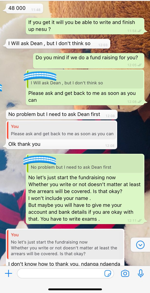 saloe2398's tweet image. Hi guys . I’m back again asking for help🥺
A class mate of mine is supposed to be writing exams with us this week but he isnt because he hasn’t been able to pay his tuition fees &amp;amp; he was barred from writing exams we write once a year. It then means he was to wait for……