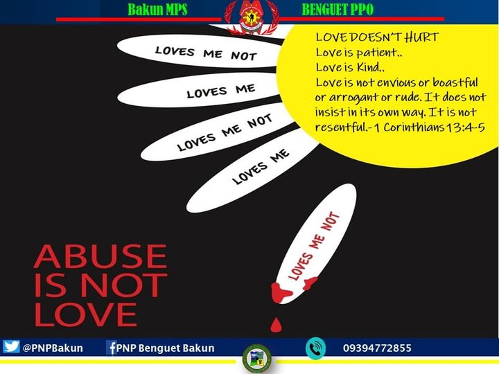PNPBenguetBakun's tweet photo. If you suspect abuse, speak up. If a child tells you about abuse, take it seriously. All children deserve to be heard, protected, and helped.
#helpstopCHILDABUSE
#bepartofthesolution https://t.co/AH8Glj5z8M