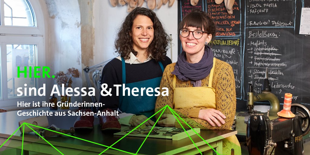 HIER_we_go's tweet photo. Theresa &amp; Alessa von der Schuhwerkstätte #WURZLN gehören zu den letzten #Schuhmacher*innen in #hallesaale. Obwohl die #Gründerinnen zum Teil mit Maschinen arbeiten, die älter sind als sie selbst, haben sie für die Zukunft ihres #Handwerk*s einige Ideen. https://t.co/aOd4Asw8HP https://t.co/cQqAsVA7Lk