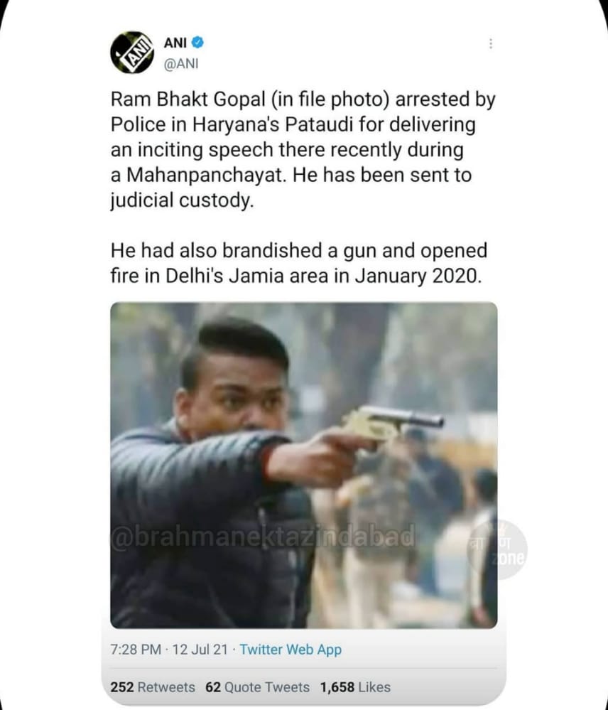 ParthRambhakt's tweet photo. #रामभक्त_गोपाल_को_रिहा_करो
I support this trend ✊
Jai shree ram 🚩
Har har mahadev 🚩 https://t.co/lrElcBXx3y