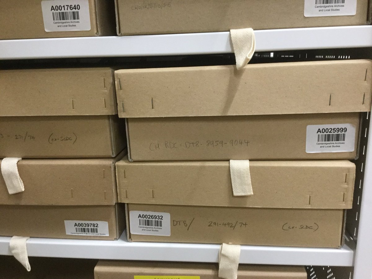 HilCoxCondron's tweet photo. There are SEVEN MILES of shelving at @CambsArchives - and every box, folder and roll has itโs own barcode ... the first local authority to be wholly barcoded. #barcoderevolution
@CambsCC @cambslib #archives #heritage https://t.co/tEd9tsFLQR