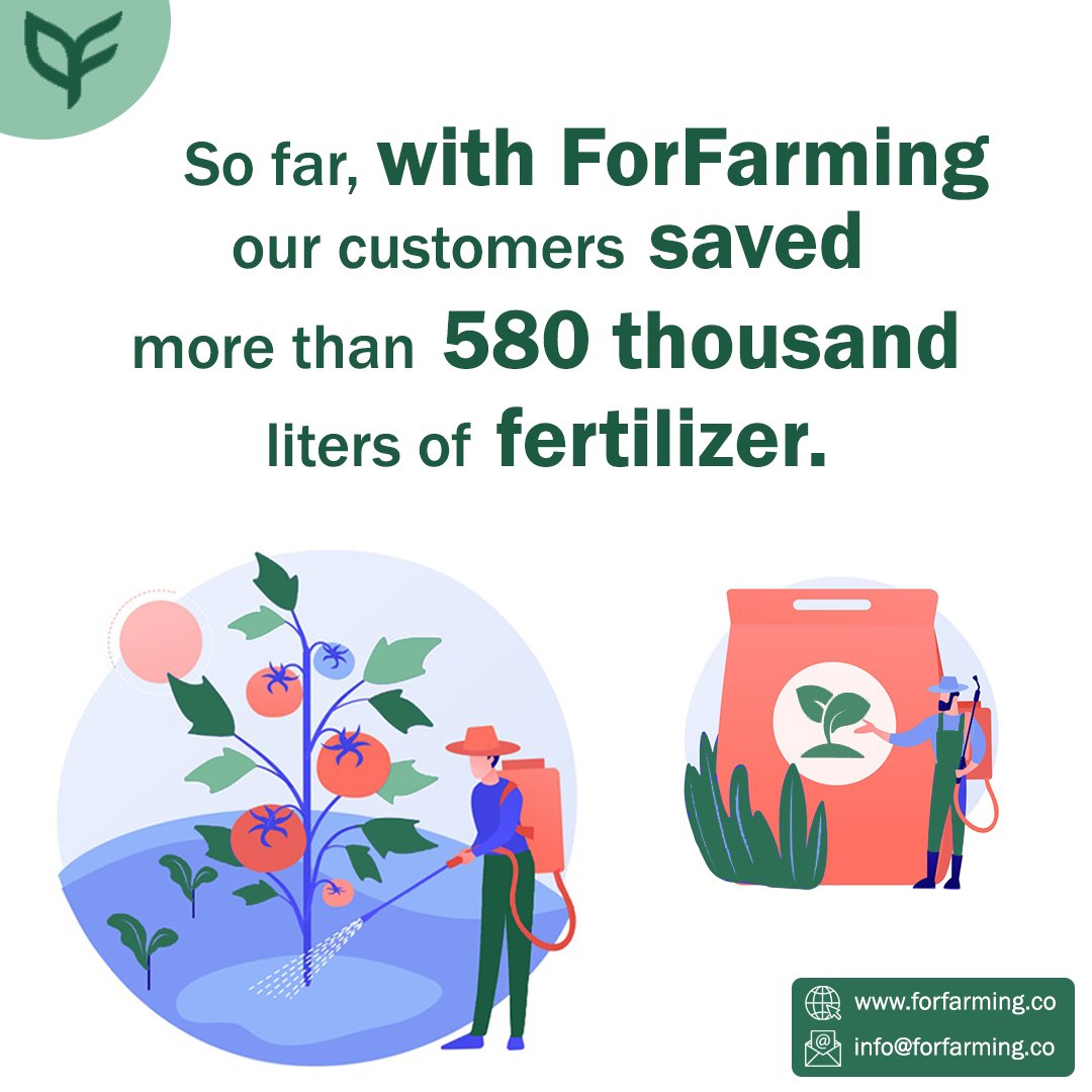 ForFarming_'s tweet photo. When compared with traditional farming methods, smart agriculture can save up to 40% on fertilizer consumption.
Connect #Farmio to your facility today to automate your fertigation process and harvest more while using less resources!
#ForFarming #smartfarming https://t.co/Ez4202mVLo